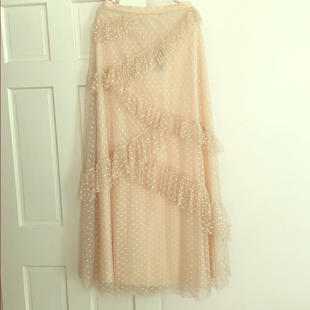 Bcbg tule long skirt
